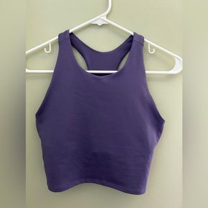 Purple high neck athletic tank